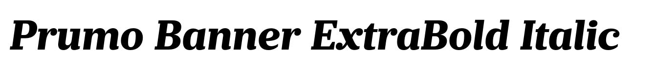 Prumo Banner ExtraBold Italic